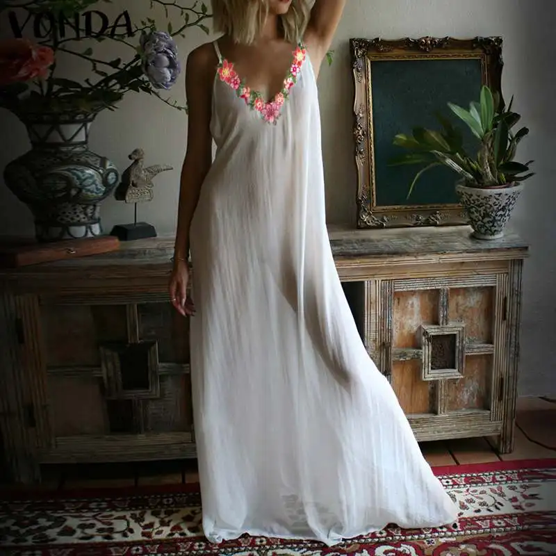 VONDA Fashion 2019 Casual Summer Dress Vintage Overalls Maxi Long Loose Women's Vestidos Evening Party Robe Femme Sexy Sundress
VONDA Fashion 2019 Casual Summer Dress Vintage Overalls Maxi Long Loose Women's Vestidos Evening Party Robe Femme Sexy Sundress