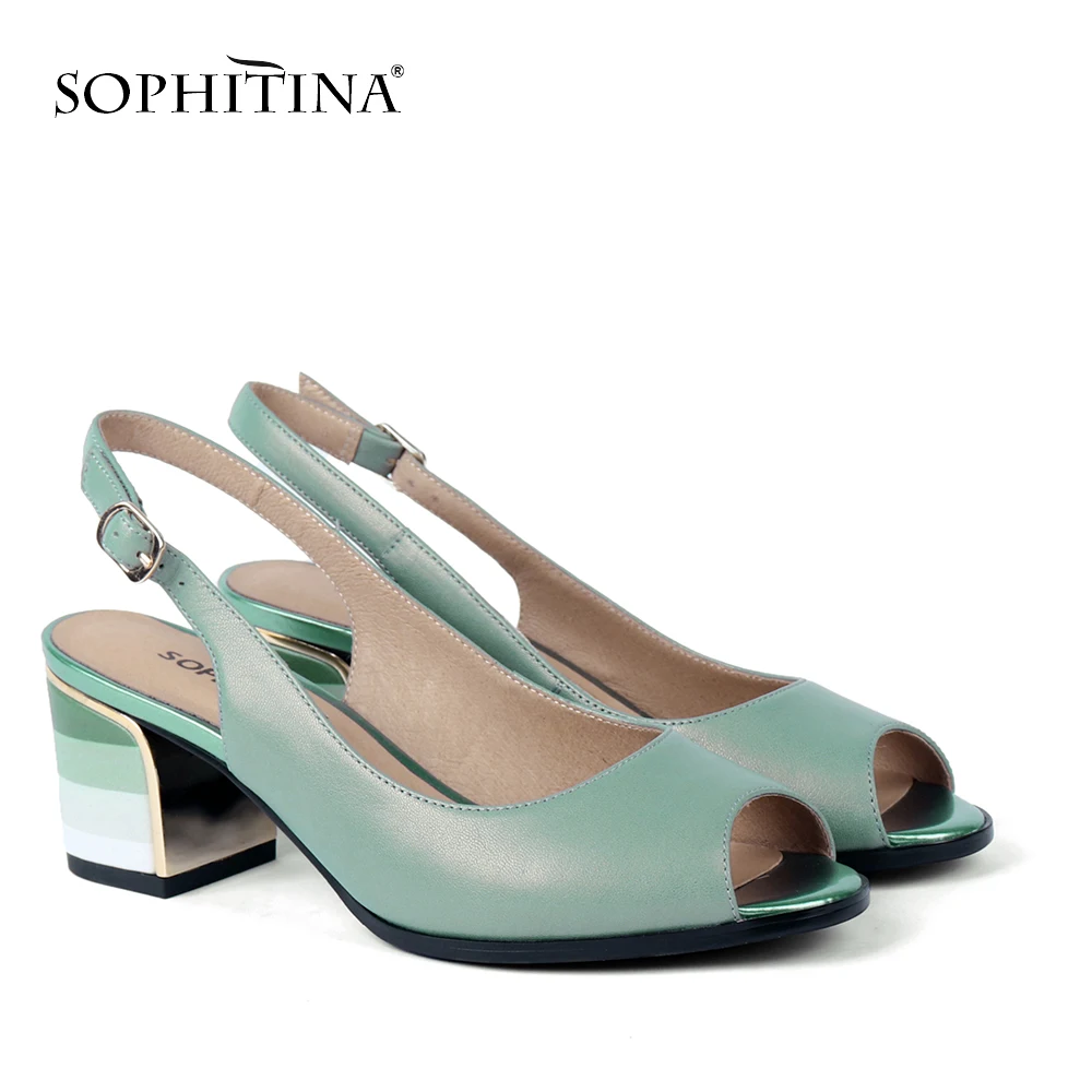 SOPHITINA Fashion Genuine Leather High Heel Ladies Sandals Casual Lace-Up Square Heel Shoes Spring Autumn Women's Sandals MC145
SOPHITINA Fashion Genuine Leather High Heel Ladies Sandals Casual Lace-Up Square Heel Shoes Spring Autumn Women's Sandals MC145