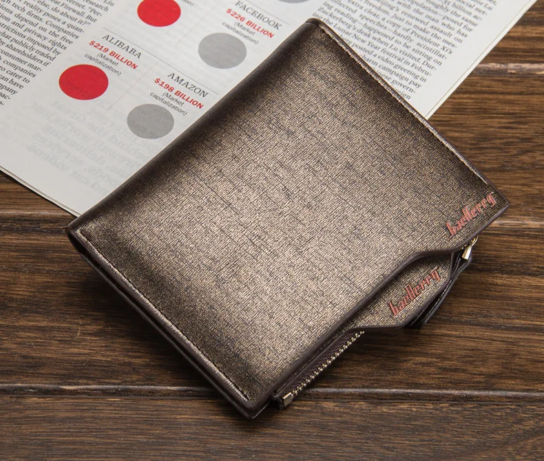 2018 New Fashion Men Wallets Bifold Wallet ID Card Holder Coin Purse Pockets Clutch With Zipper Men Wallet With Coin Bag 9