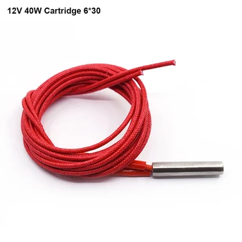 3D Printer part 12v 40w 6*30 Cartridge Heater Reprap 12V 40W with 100CM cable for V6 J-head
3D Printer part 12v 40w 6*30 Cartridge Heater Reprap 12V 40W with 100CM cable for V6 J-head