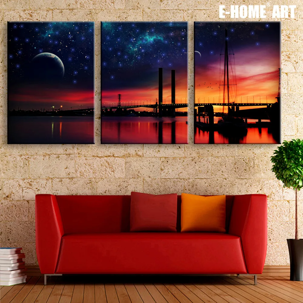Stretched Canvas Prints Under The Starry Sky Bridge LED Flashing Optical Fiber Print LED Wall Art LED Decorations
Stretched Canvas Prints Under The Starry Sky Bridge LED Flashing Optical Fiber Print LED Wall Art LED Decorations
