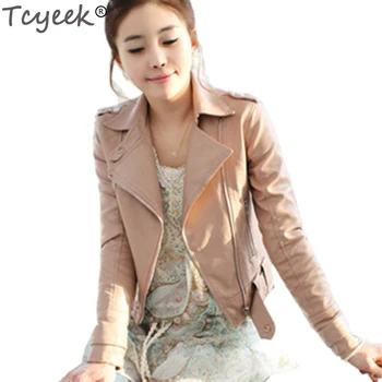 Tcyeek PU Leather Jacket Women 2020 New Fashion Women Faux Leather Jacket Ladies Motorcycle Black Pink Coat with Belt WJF022
Tcyeek PU Leather Jacket Women 2020 New Fashion Women Faux Leather Jacket Ladies Motorcycle Black Pink Coat with Belt WJF022
