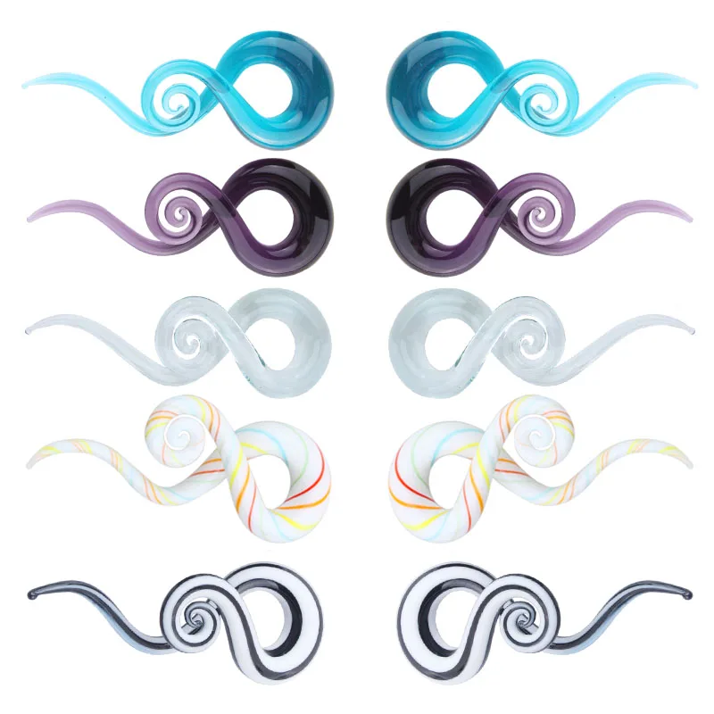 New Product Glass Hand Made Ear Spiral Taper Plugs Earring Gauges Expander Stretcher Flesh Plugs Tunnel Pircing Oreja Jewelry
New Product Glass Hand Made Ear Spiral Taper Plugs Earring Gauges Expander Stretcher Flesh Plugs Tunnel Pircing Oreja Jewelry