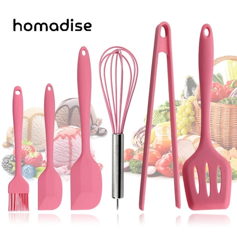 Homadise For 6Pcs Silicone Baking Tools Set Non-stick Kitchen Accessories Cooking Utensils Egg Beater Food Holder
Homadise For 6Pcs Silicone Baking Tools Set Non-stick Kitchen Accessories Cooking Utensils Egg Beater Food Holder