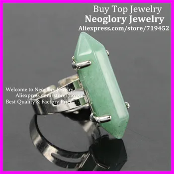 10PCS Natural Green Aventurine Adjustable Finger Rings Gems Stone Hexagonal Point Reiki Chakra Bead Ring Unisex Silver Plated
10PCS Natural Green Aventurine Adjustable Finger Rings Gems Stone Hexagonal Point Reiki Chakra Bead Ring Unisex Silver Plated