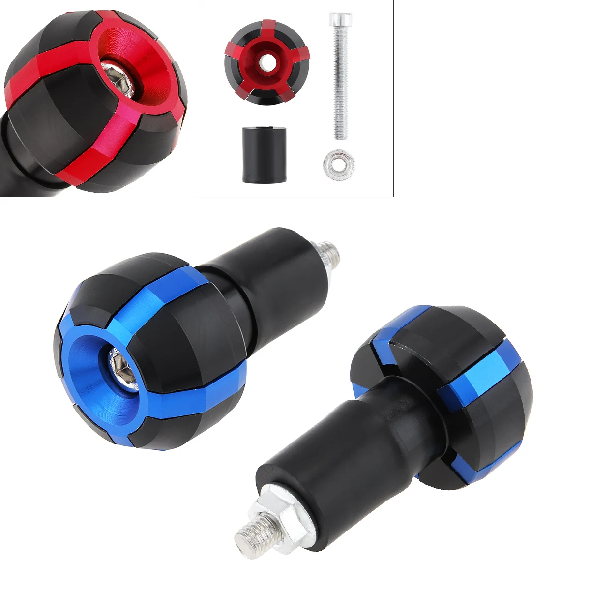 Univeral 2pcs Pentagon Anti-Vibration Motorcycle Handlebar Cap for Handlebar in 22mm Diameter Red Blue for Motorcycle Motorbike
Univeral 2pcs Pentagon Anti-Vibration Motorcycle Handlebar Cap for Handlebar in 22mm Diameter Red Blue for Motorcycle Motorbike