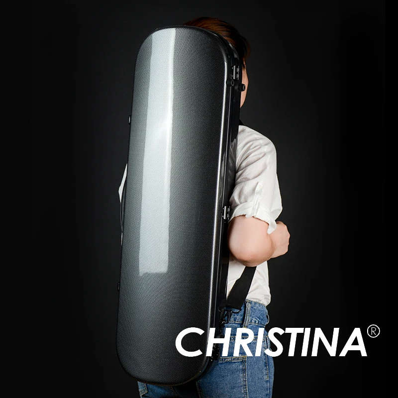 High quality Italy Christina violin case 4/4 violin carbon fiberglass case black color Violin accessories
High quality Italy Christina violin case 4/4 violin carbon fiberglass case black color Violin accessories