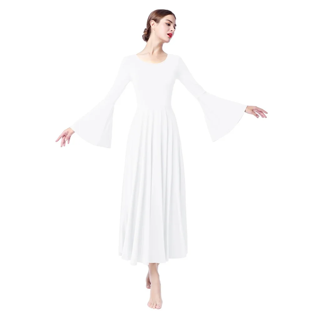 Kid Girls Long Liturgical Maxi Skirt Full Circle Dress Praise Spirit Dancewear