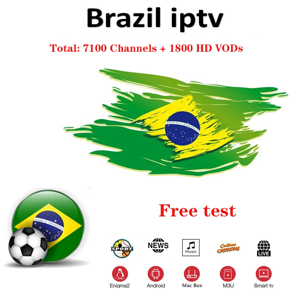 IPTV Brazil M3u Subscription with 3 month Portugal Latin USA Mexico Spain Include News Sport Adult cinema Support TV Box H96 E2
IPTV Brazil M3u Subscription with 3 month Portugal Latin USA Mexico Spain Include News Sport Adult cinema Support TV Box H96 E2