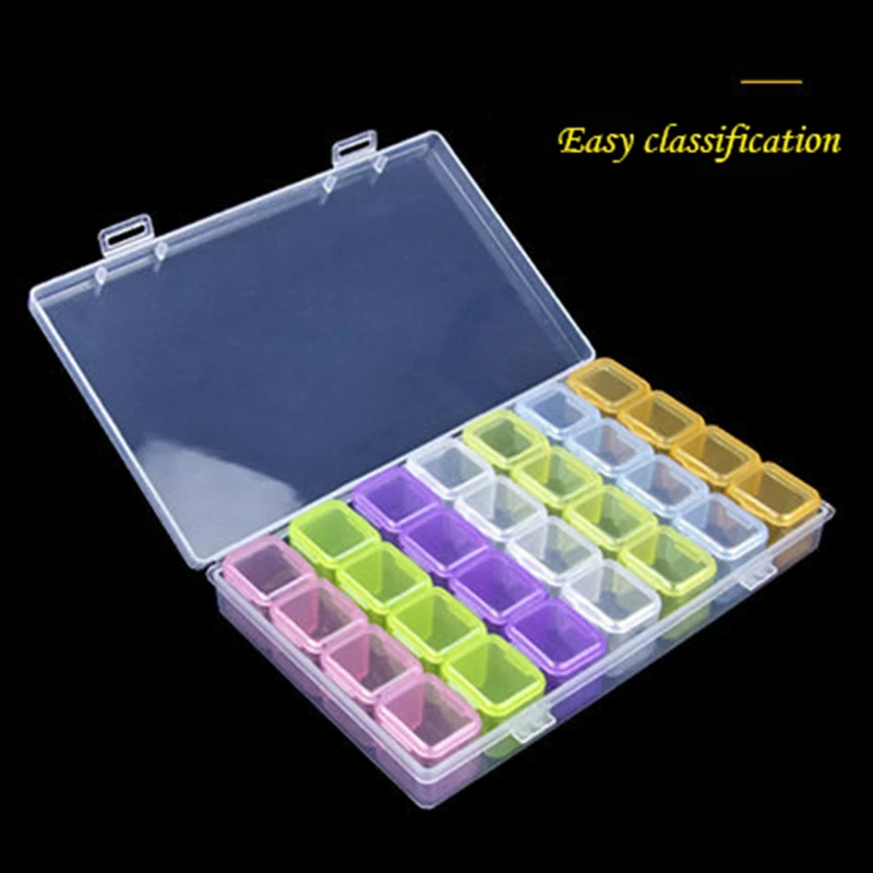 28 Slots Nail Art Storage Box Organizer Holder Rhinestone Bead Ring Earring Plastic Nail Jewelry Display Case
28 Slots Nail Art Storage Box Organizer Holder Rhinestone Bead Ring Earring Plastic Nail Jewelry Display Case
