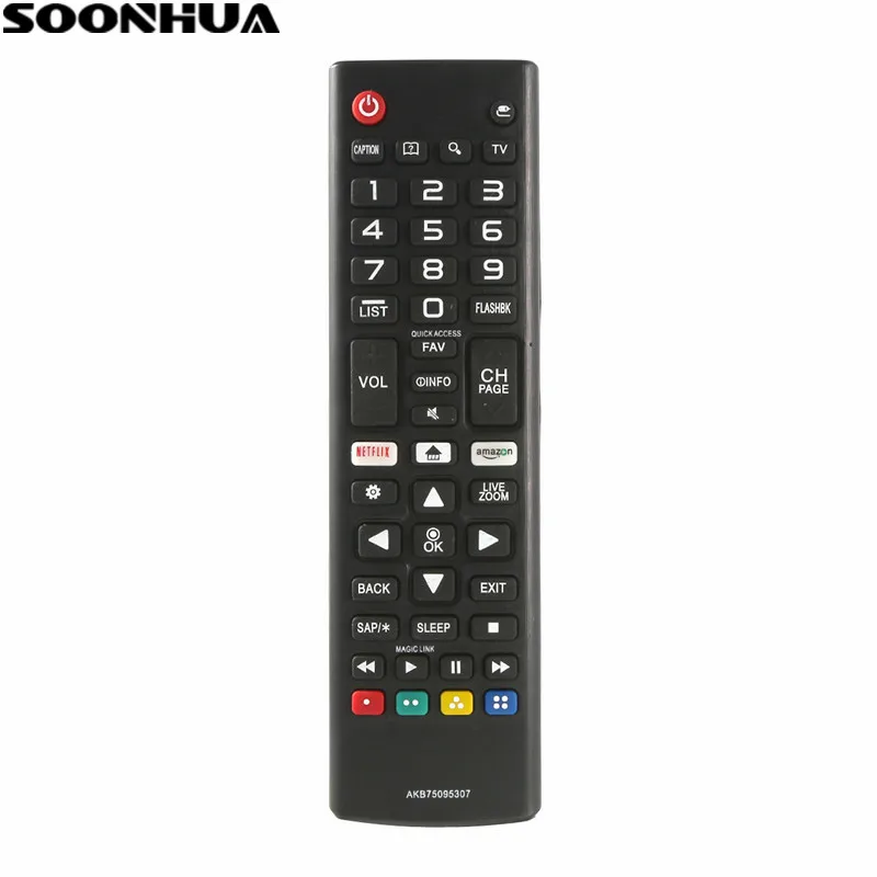 SOONHUA Universal Replacement TV Remote Control AKB75095307 For LG TV 55LJ550M 32LJ550B 32LJ550M-UB LCD LED Smart TV Controllers
SOONHUA Universal Replacement TV Remote Control AKB75095307 For LG TV 55LJ550M 32LJ550B 32LJ550M-UB LCD LED Smart TV Controllers
