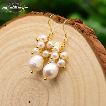 GLSEEVO Original Drop Earrings For Women Natural Fresh Water White Pearl Dangle Earrings Wedding Gift Silver 925 Jewelry GE0658
GLSEEVO Original Drop Earrings For Women Natural Fresh Water White Pearl Dangle Earrings Wedding Gift Silver 925 Jewelry GE0658