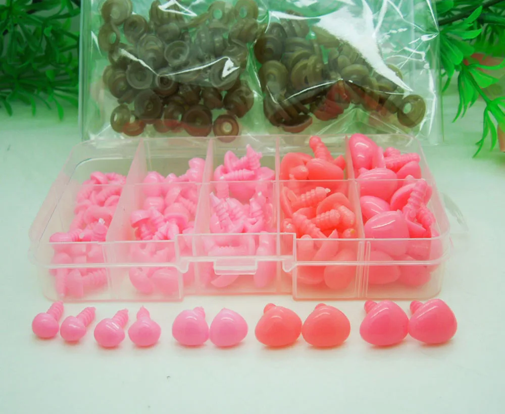 100pcs 5size Pink Color Plastic Safety Nose Triangle For Bear Doll Animal Puppet Making - 100 pcs/lot
100pcs 5size Pink Color Plastic Safety Nose Triangle For Bear Doll Animal Puppet Making - 100 pcs/lot