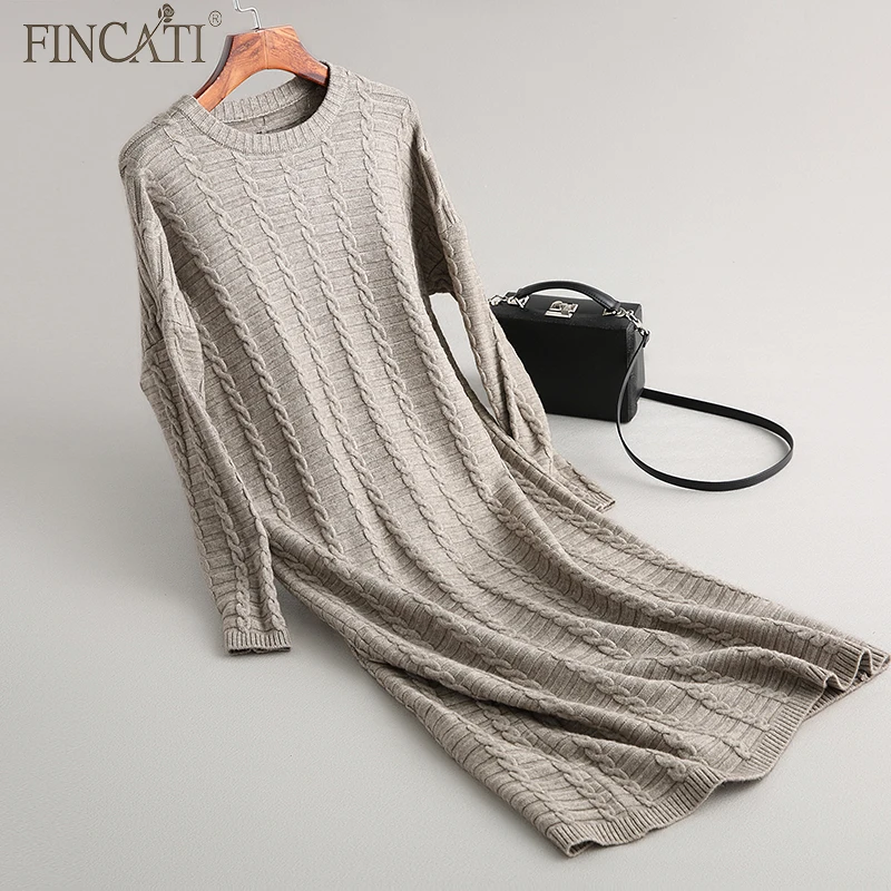 Women Autumn Sweater Dress Fincati 2017 New Arrival Long Sleeves O-Neck Mid-Calf 9 Colors All-Match Winter Warm Dress Femme
Women Autumn Sweater Dress Fincati 2017 New Arrival Long Sleeves O-Neck Mid-Calf 9 Colors All-Match Winter Warm Dress Femme