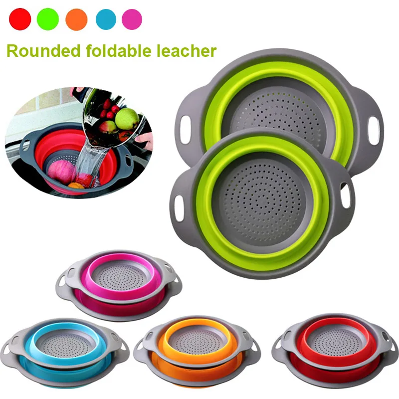 High Quality Colorful Multifunction Kitchen Collapsible Silicone Colander Fruit Vegetable Strainer Space Saver Drainer With Hand
High Quality Colorful Multifunction Kitchen Collapsible Silicone Colander Fruit Vegetable Strainer Space Saver Drainer With Hand