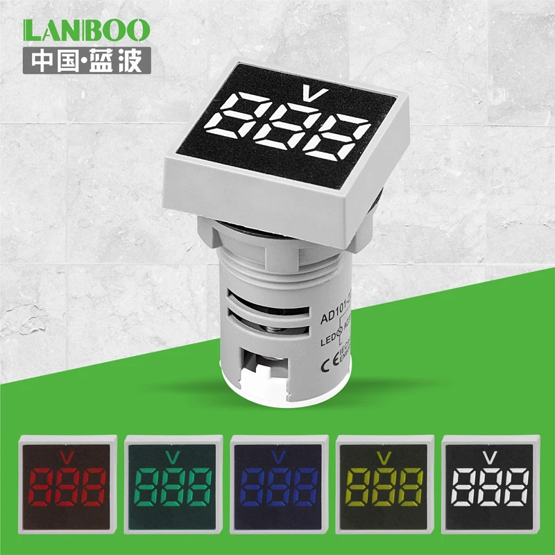 22mm Square Mini Digital Display Voltmeter Tester Meter Power LED Indicator Lamp Light Display With AC 20-500V
22mm Square Mini Digital Display Voltmeter Tester Meter Power LED Indicator Lamp Light Display With AC 20-500V