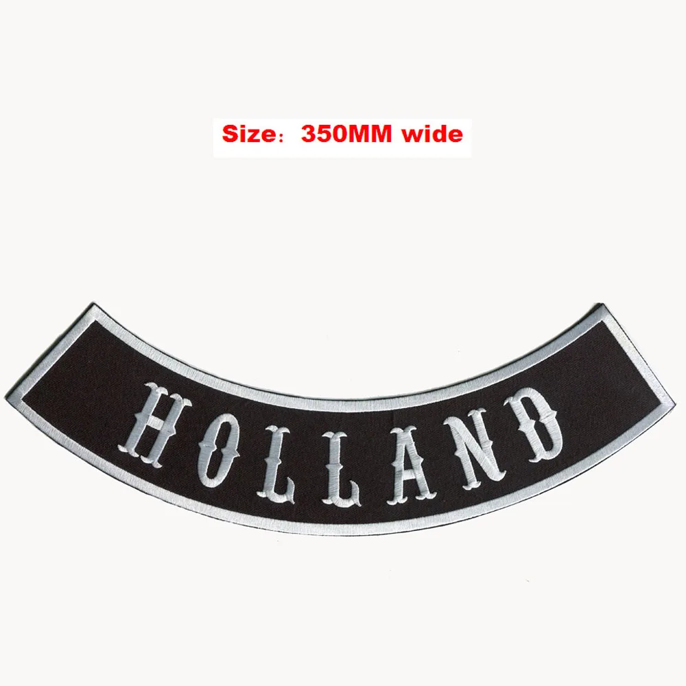 HOLLAND rocker jacket for full back embroidery patch 350MM wide /dust coat patch/big patch/cool patch
HOLLAND rocker jacket for full back embroidery patch 350MM wide /dust coat patch/big patch/cool patch
