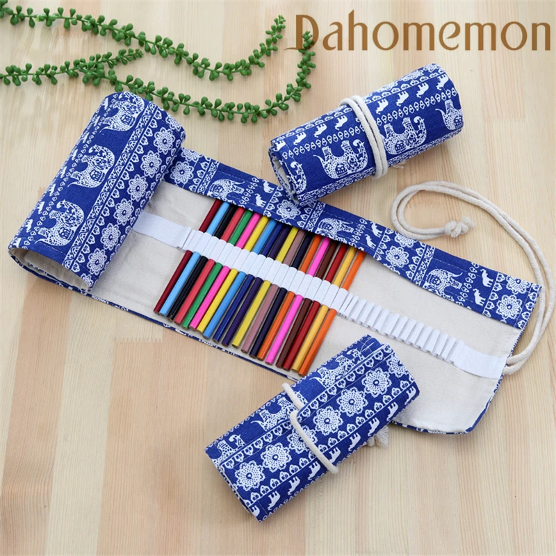 36/48/72 Hole Ethnic style Elephant painting Pencil Case Stationery Canvas Pen Roll Up Bag Art Curtain Storage Color Pencils 
36/48/72 Hole Ethnic style Elephant painting Pencil Case Stationery Canvas Pen Roll Up Bag Art Curtain Storage Color Pencils