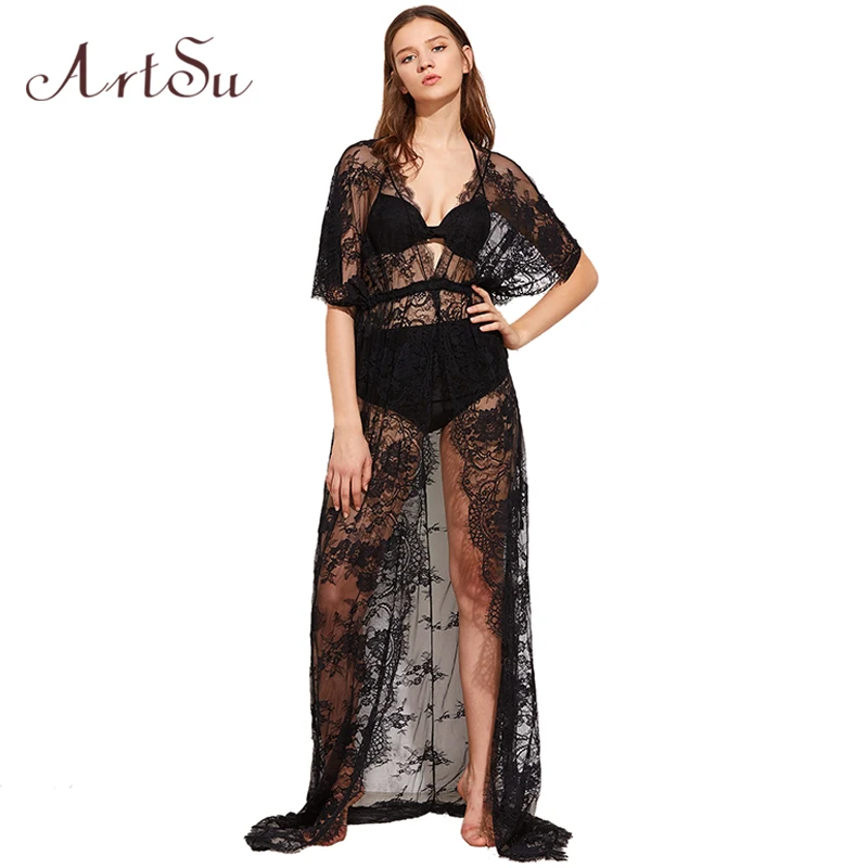 ArtSu New Women Sexy Elegant Lace Long Dress V-Neck Short Sleeve Bodycon Evening Party Vestidos Summer Maxi Dresses ASDR20079
ArtSu New Women Sexy Elegant Lace Long Dress V-Neck Short Sleeve Bodycon Evening Party Vestidos Summer Maxi Dresses ASDR20079