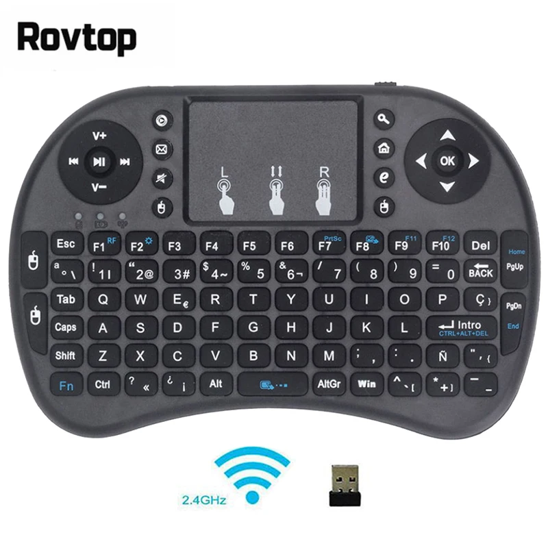 English Russian Spanish 2.4GHz Wireless Keyboard Touchpad Fly Air Mouse For Android TV Box Computer PS3 TV
English Russian Spanish 2.4GHz Wireless Keyboard Touchpad Fly Air Mouse For Android TV Box Computer PS3 TV