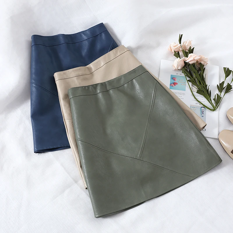 Fashion Women PU Leather Skirt New Autumn Winter Vintage Short Skirts Female Solid High Waist Slim Package Hip Mini Skirt SF1708
Fashion Women PU Leather Skirt New Autumn Winter Vintage Short Skirts Female Solid High Waist Slim Package Hip Mini Skirt SF1708
