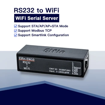 Elfin-EW10 support TCP/IP Telnet Modbus Serial port RS232 to WiFi device server module TCP Protocol data transfer via WiFi
Elfin-EW10 support TCP/IP Telnet Modbus Serial port RS232 to WiFi device server module TCP Protocol data transfer via WiFi