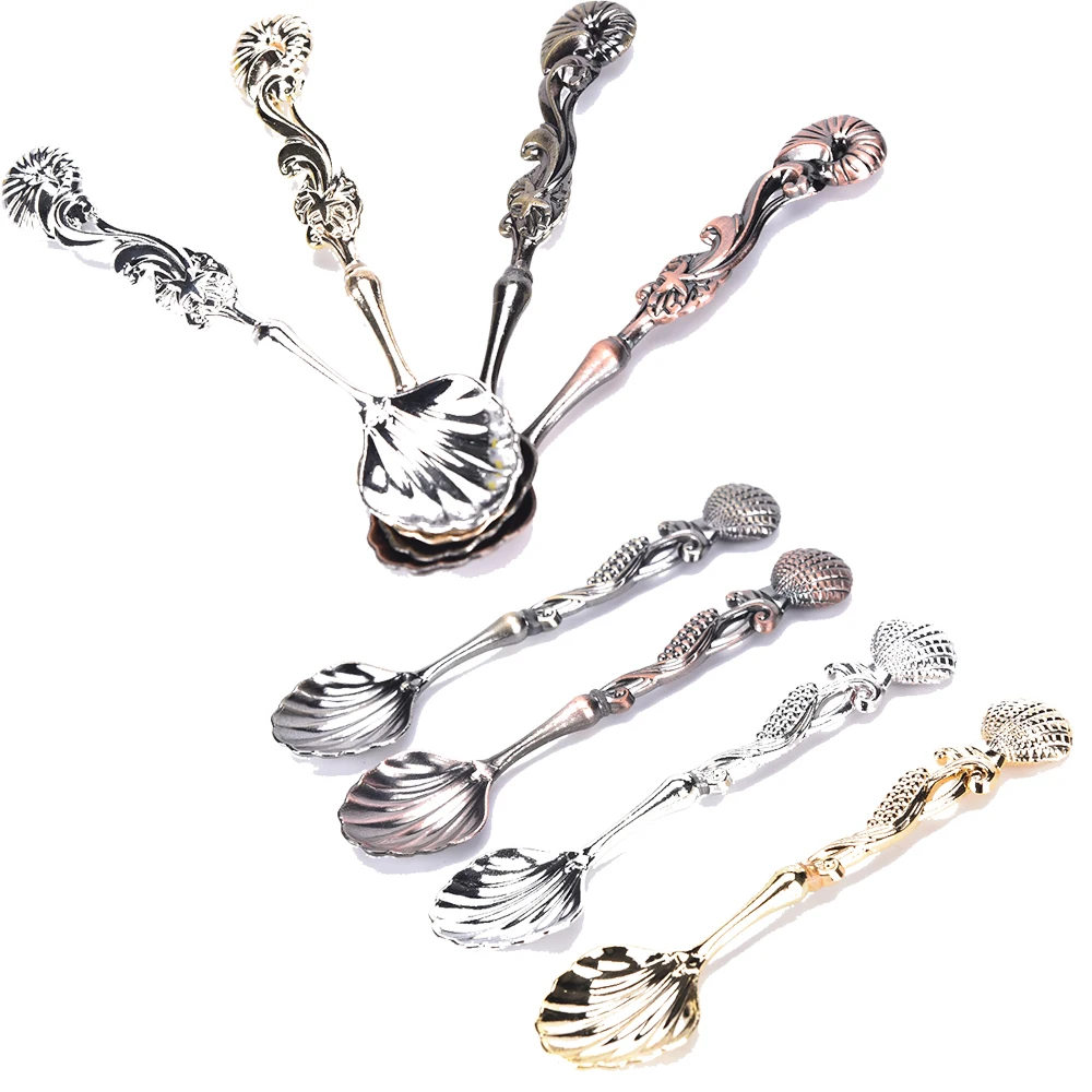 1PC Kitchen Dining Bar Vintage Royal Style Bronze Carved Small Coffee Spoon Flatware Cutlery Mini Dessert Spoon Ocean Series
1PC Kitchen Dining Bar Vintage Royal Style Bronze Carved Small Coffee Spoon Flatware Cutlery Mini Dessert Spoon Ocean Series