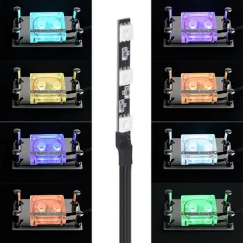 RGB LED Hard Strip Light for Computer Water Cooling Head 12V Remote Control