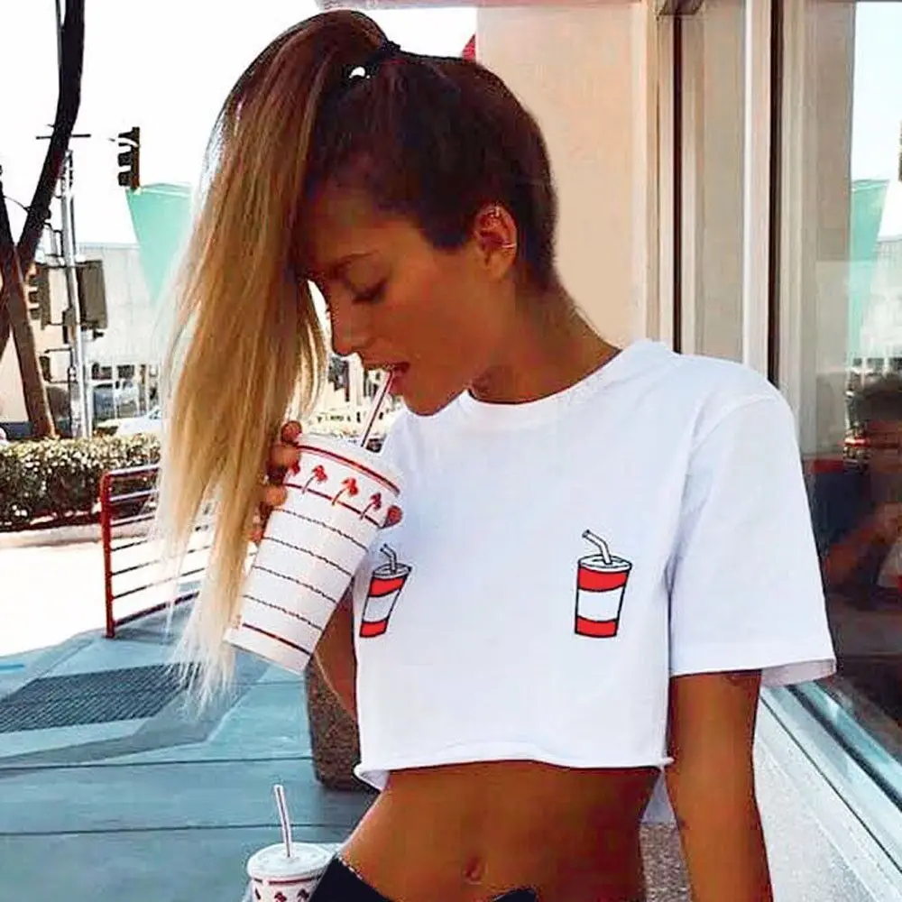 2018 Summer Harajuku Women Fashion Top kawaii Clothing Tees White Short Sleeve Cropped T Slim Shirt Funny BFF Cola Best friends
2018 Summer Harajuku Women Fashion Top kawaii Clothing Tees White Short Sleeve Cropped T Slim Shirt Funny BFF Cola Best friends