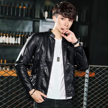 2019 Autumn New Fashion Stylish Chaquetas Motocicletas Hombre Stand Collar Slim Fit Cazadoras De Piel De Hombre
2019 Autumn New Fashion Stylish Chaquetas Motocicletas Hombre Stand Collar Slim Fit Cazadoras De Piel De Hombre
