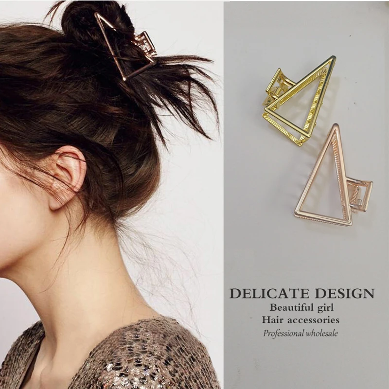 Ubuhle Modern Geometric Triangle Hair Claws Rose Gold Metal Hair Clips Fashion Hair Accessories Women Girls Hairband Headpiece
Ubuhle Modern Geometric Triangle Hair Claws Rose Gold Metal Hair Clips Fashion Hair Accessories Women Girls Hairband Headpiece