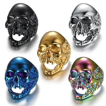 Fine Men Rings Skeleton Skull Fashion Rings Jewelry Accessories Blue Black Gold Colorful Metal Ring Funny Punk Pub Finger Ring
Fine Men Rings Skeleton Skull Fashion Rings Jewelry Accessories Blue Black Gold Colorful Metal Ring Funny Punk Pub Finger Ring