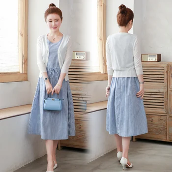 Summer Korean Stripe Women Sets Clothes Loose Cotton And Linen Dresses Woman Elegant 2pcs Set Womens Thin Cardigan Casual
Summer Korean Stripe Women Sets Clothes Loose Cotton And Linen Dresses Woman Elegant 2pcs Set Womens Thin Cardigan Casual