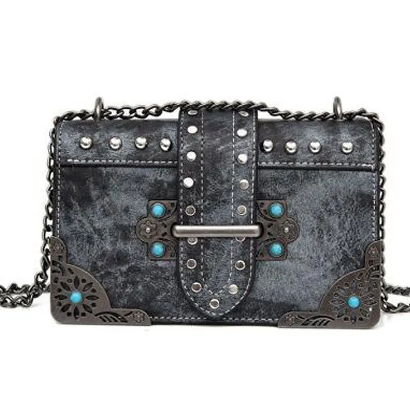 Fashion Simple Small Square Bag Women's Designer Handbag 2019 High-quality PU leather Rivet Chain Shoulder bag Metal 6550/L
Fashion Simple Small Square Bag Women's Designer Handbag 2019 High-quality PU leather Rivet Chain Shoulder bag Metal 6550/L