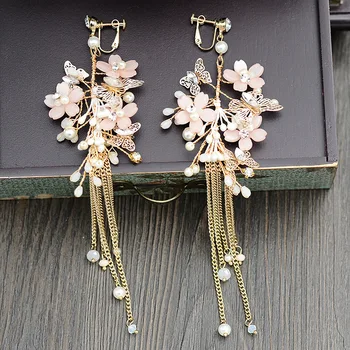fashion luxury tassle flower butterfly fabulous flower long earring handmade dangle earrings clip stream White Pink NEW
fashion luxury tassle flower butterfly fabulous flower long earring handmade dangle earrings clip stream White Pink NEW