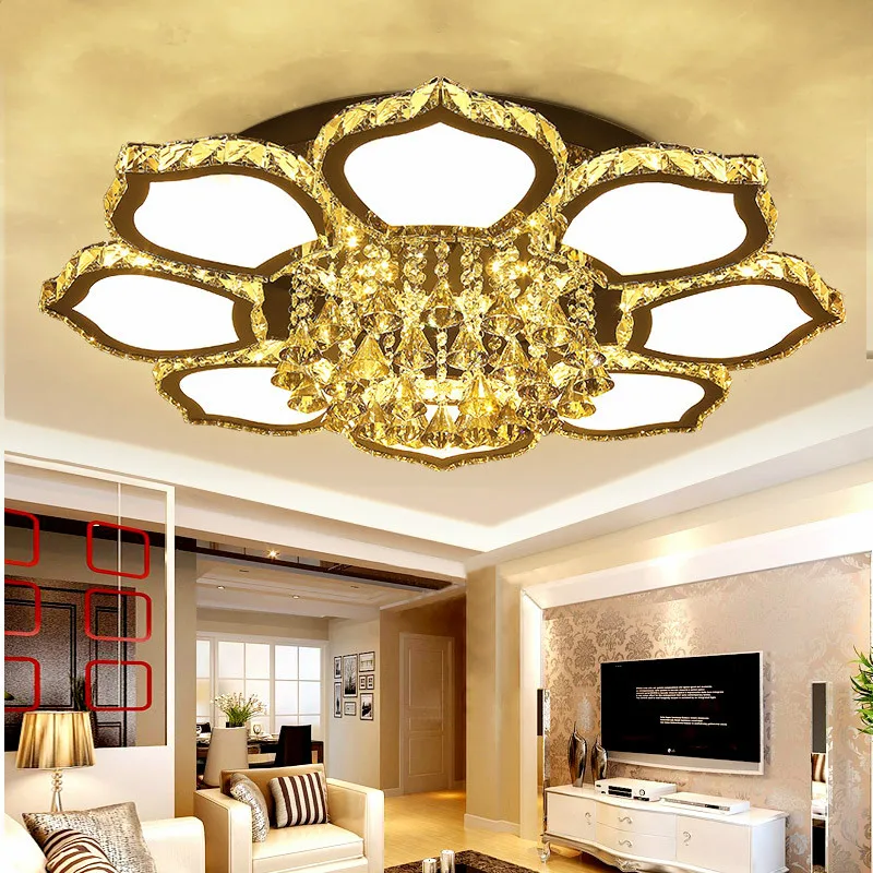 Modern Remote Control Dimmable Ceiling Chandelier Lustre K9 Crystal Petal Metal Led Chandelier For Living Room Luminaria Fixture
Modern Remote Control Dimmable Ceiling Chandelier Lustre K9 Crystal Petal Metal Led Chandelier For Living Room Luminaria Fixture