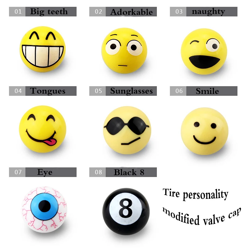 4Pcs Sikan Universal Wheel Tire Valve Caps Car Motorcycle Bicycle Air Cover Auto Airtight Stems Cover For Emoji Accessories
4Pcs Sikan Universal Wheel Tire Valve Caps Car Motorcycle Bicycle Air Cover Auto Airtight Stems Cover For Emoji Accessories