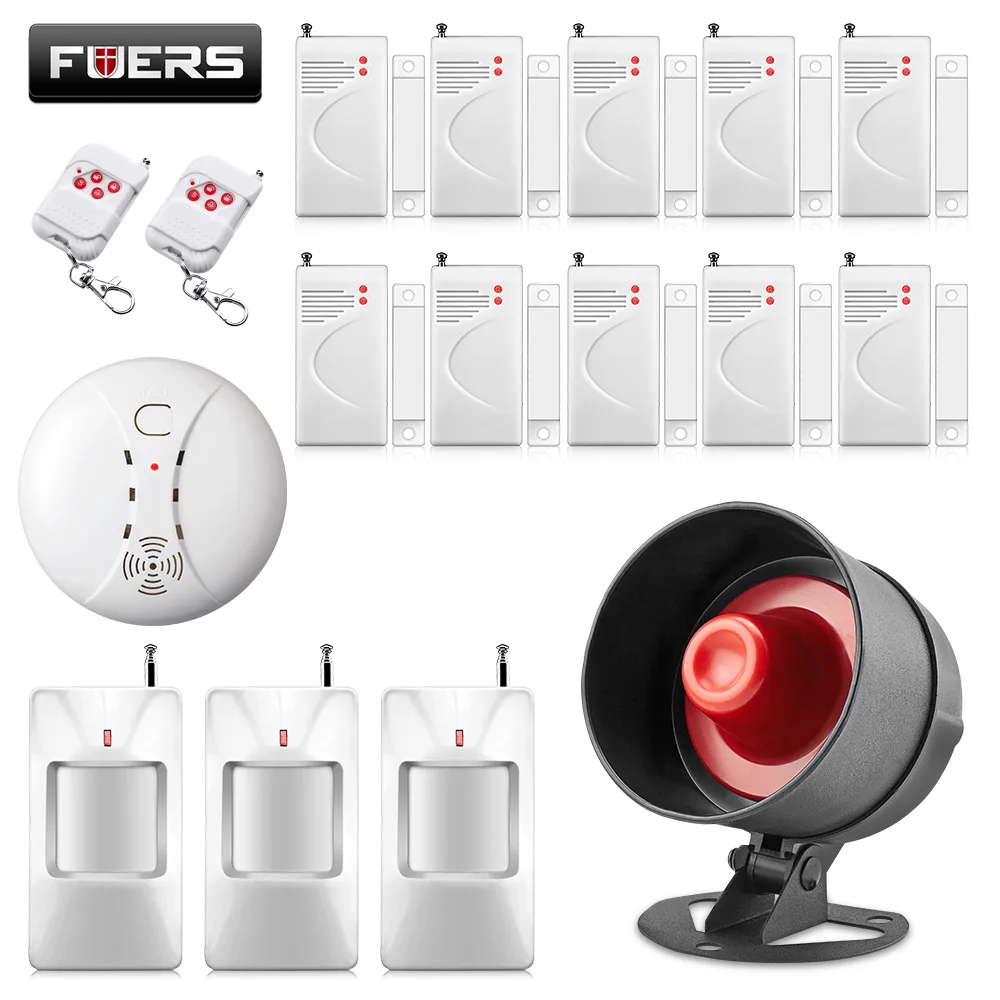 Fuers Alarm Siren Speaker Loudly Sound Alarm System Kits Wireless Home Alarm Siren Security Protection System for House Garage
Fuers Alarm Siren Speaker Loudly Sound Alarm System Kits Wireless Home Alarm Siren Security Protection System for House Garage