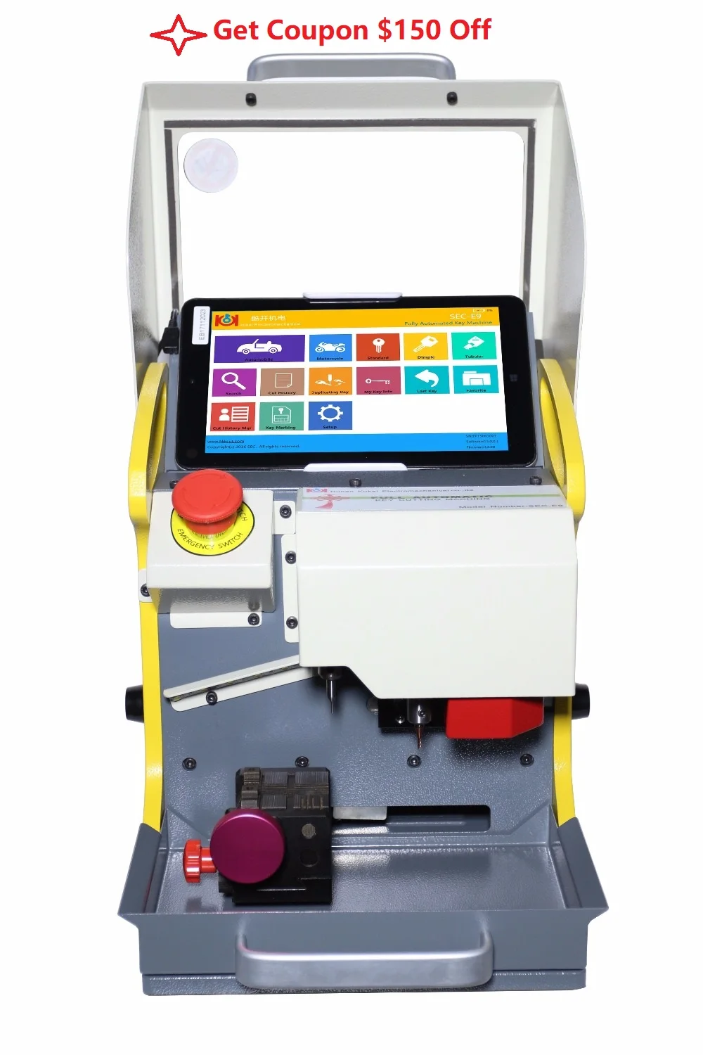 New 8.3 Inch automatic key cutting machine SEC-E9 portable smart duplicate car key cutting machine SEC E9 Multi-Language
New 8.3 Inch automatic key cutting machine SEC-E9 portable smart duplicate car key cutting machine SEC E9 Multi-Language