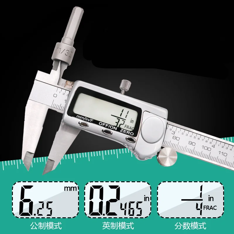 New stainless steel digital display vernier caliper electronic digital caliper 0-150/200mm fraction metric three display
New stainless steel digital display vernier caliper electronic digital caliper 0-150/200mm fraction metric three display