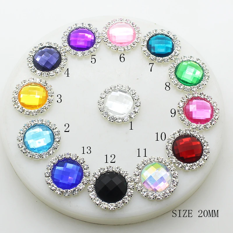 ZMASEY Crystal Buttons 20mm 10Pcs/Lot rhinestones Button Sewing Mix Color Handwork Decor Ribbon hair Accessory
ZMASEY Crystal Buttons 20mm 10Pcs/Lot rhinestones Button Sewing Mix Color Handwork Decor Ribbon hair Accessory