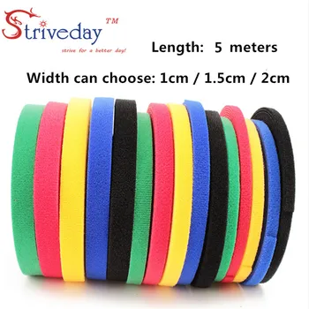 

5 Meters/roll magic tape nylon cable ties Width 1 cm wire management cable ties 6 colors to choose from DIY Velcro