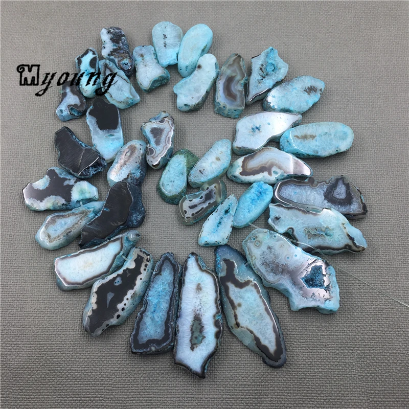 Sky Blue Agates Quartz Druzy Geode Freeform Slab Beads,Raw Gems Stone Drusy Slice Top Drilled Pendant beads Jewelry MY1502
Sky Blue Agates Quartz Druzy Geode Freeform Slab Beads,Raw Gems Stone Drusy Slice Top Drilled Pendant beads Jewelry MY1502