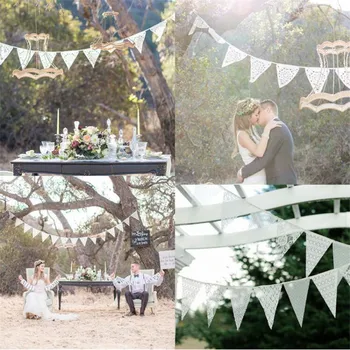 Wedding Decoration Mariage 12 Flags 4M Fabric Banners Garland Flower Lace Bunting Vintage Birthday Party Decoration White
Wedding Decoration Mariage 12 Flags 4M Fabric Banners Garland Flower Lace Bunting Vintage Birthday Party Decoration White