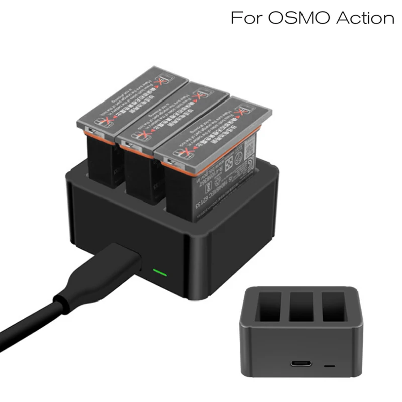 STARTRC OSMO Action Battery Charger Charging Kit Charging 3 battery For DJI OSMO Action Camera Expansion Accessories kit
STARTRC OSMO Action Battery Charger Charging Kit Charging 3 battery For DJI OSMO Action Camera Expansion Accessories kit