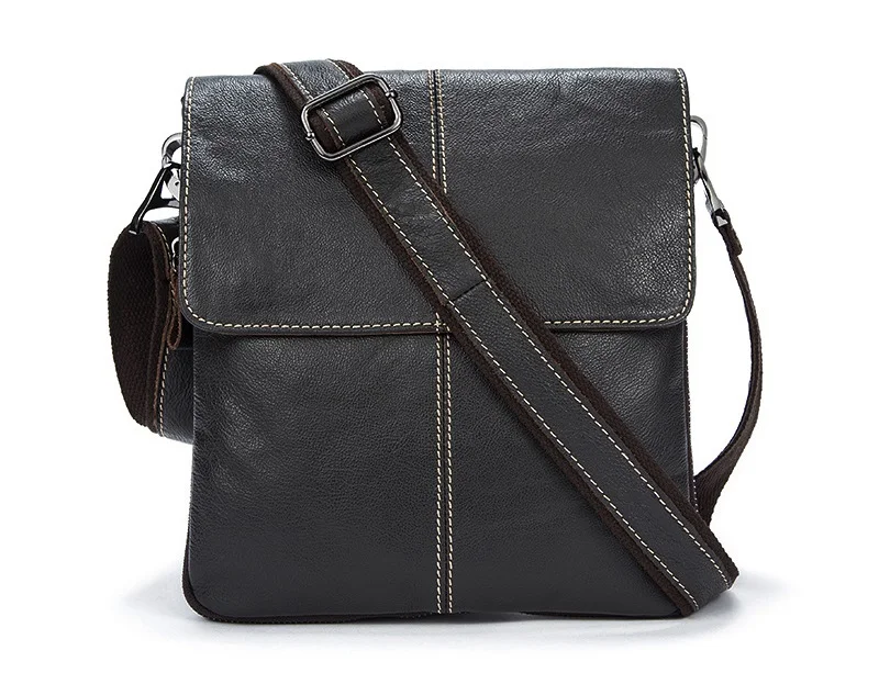 MJ Genuine Leather Male Bags High Capacity Real Leather Men's Messenger Bag Solid Crossbody Shoulder Handbag for Men Vertical (16)