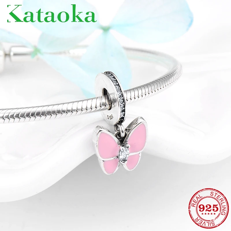 2018 Summer 925 Sterling Silver new Pink Enamel Butterfly charms beads Fit Original Pandora Charm Bracelet diy Jewelry making 
2018 Summer 925 Sterling Silver new Pink Enamel Butterfly charms beads Fit Original Pandora Charm Bracelet diy Jewelry making