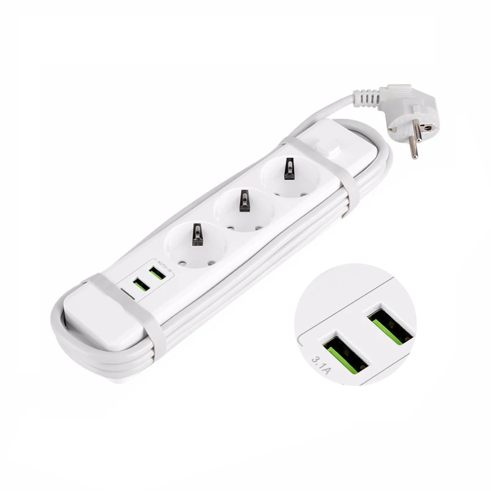 Network filter 3 AC 3 USB Power Strip Electronic Socket Home Office Surge Protector EU Plug Fast Charge Extension Smart Socket
Network filter 3 AC 3 USB Power Strip Electronic Socket Home Office Surge Protector EU Plug Fast Charge Extension Smart Socket