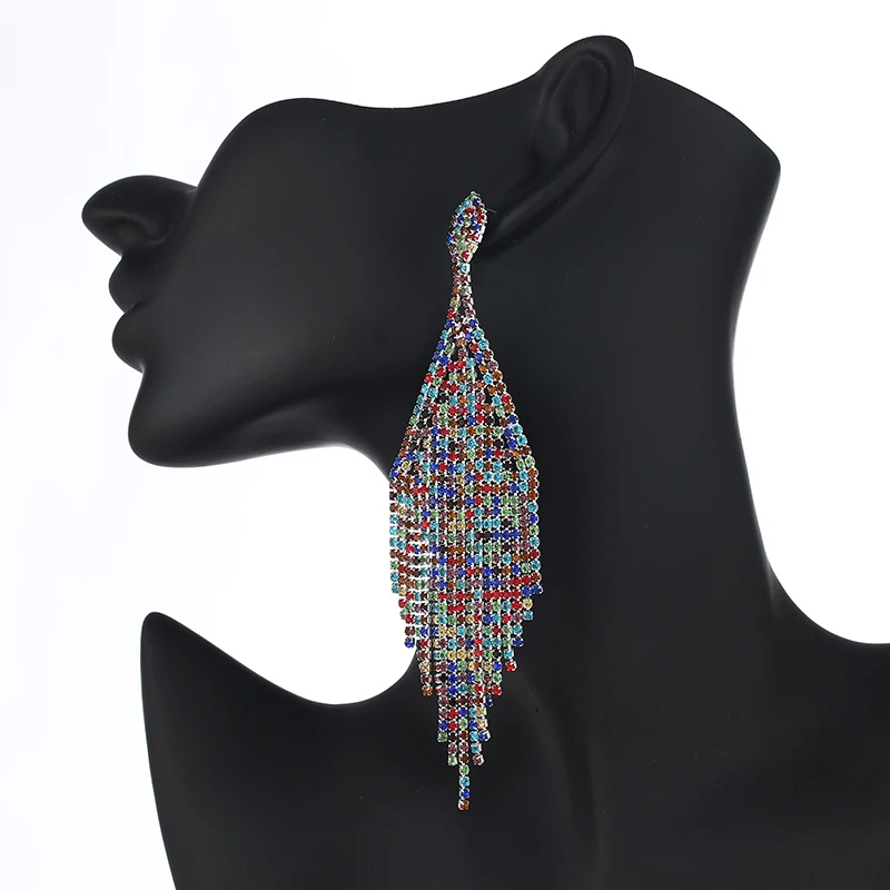YFJEWE Crystal Diamante Rhinestone Long Tassel Earrings Drop Dangle Big Earrings Women Ladies Wedding Bridal Earrings E648
YFJEWE Crystal Diamante Rhinestone Long Tassel Earrings Drop Dangle Big Earrings Women Ladies Wedding Bridal Earrings E648