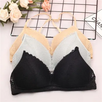 Bra Wire Free Bras For Women Thin Cotton Lace Adjustable Straps Push Up Padded Brassiere ladies Triangle Cup Bras 
Bra Wire Free Bras For Women Thin Cotton Lace Adjustable Straps Push Up Padded Brassiere ladies Triangle Cup Bras